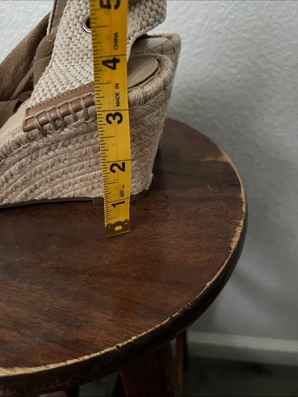 Vince Camuto Brown Snake-Print Espadrille Wedge Sandals with Cream Jute